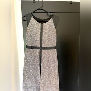 Noir gray and faux leather dress